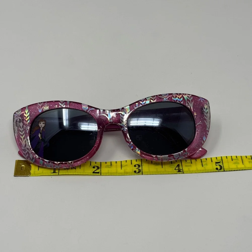 Disney Frozen Sunglasses Girls Pink Glitter Anna Elsa Snowflake Y2K‎ Kidcore